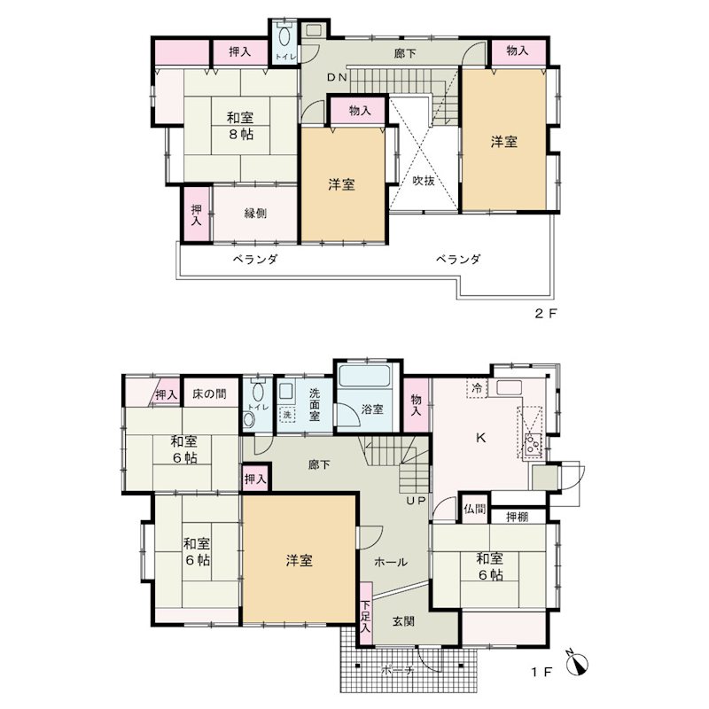 甲府市貢川本町　中古 間取図・土地図