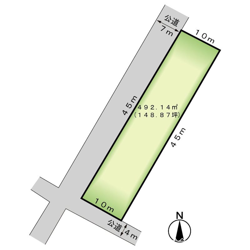山梨県南アルプス市東南湖 間取図・土地図