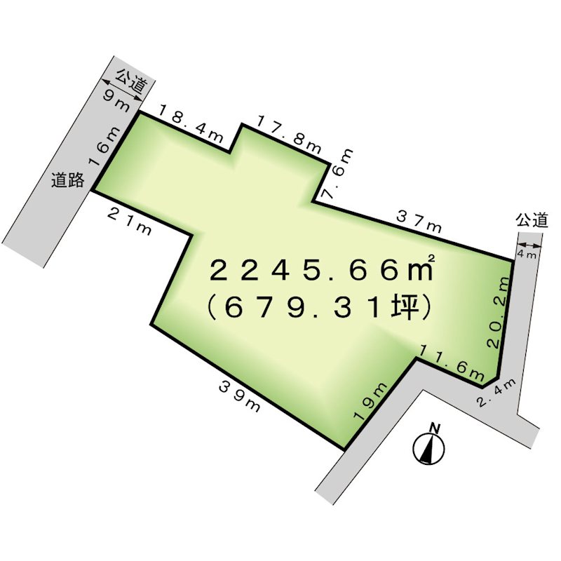 南アルプス市東南湖　土地 間取図・土地図