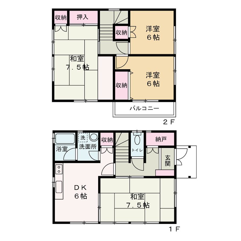 昭和町河西　中古 間取図・土地図