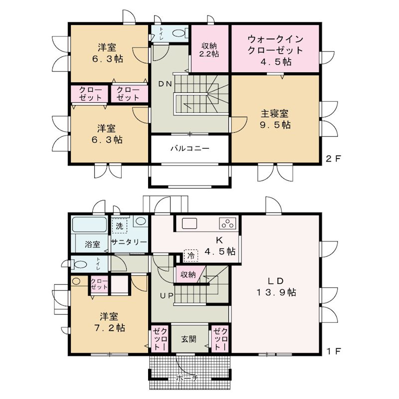 南アルプス市藤田　中古 間取図・土地図