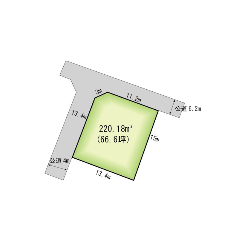 中央市臼井阿原　土地 間取図・土地図