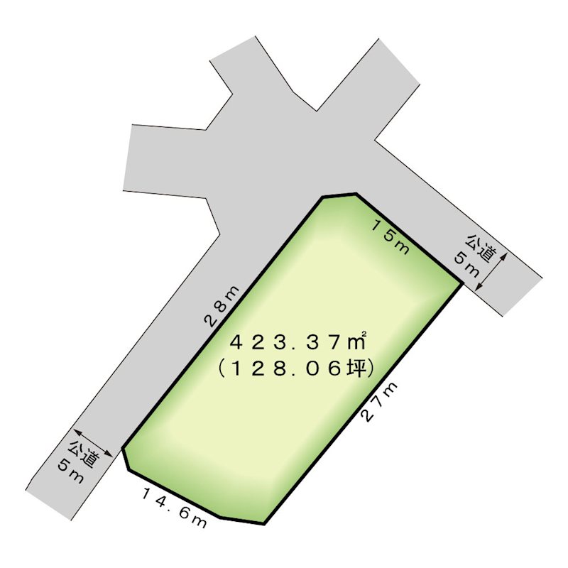 昭和町西条　土地 間取図・土地図