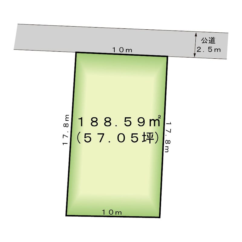 南アルプス市鮎沢　土地 間取図・土地図