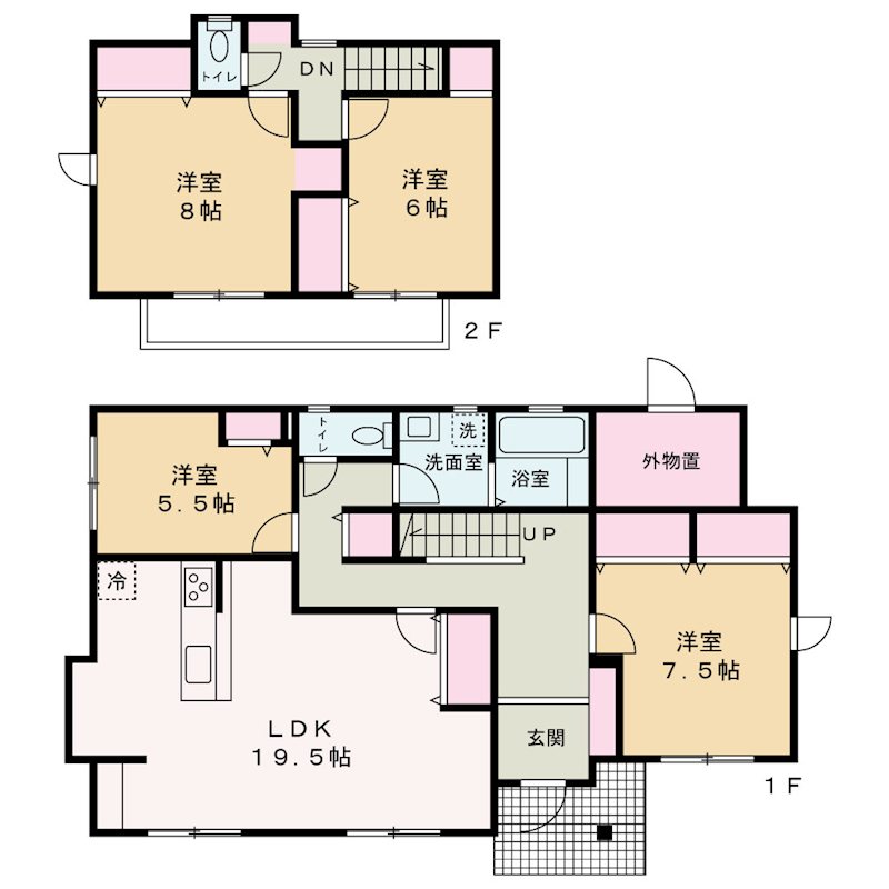 南アルプス市飯野　中古  間取図・土地図