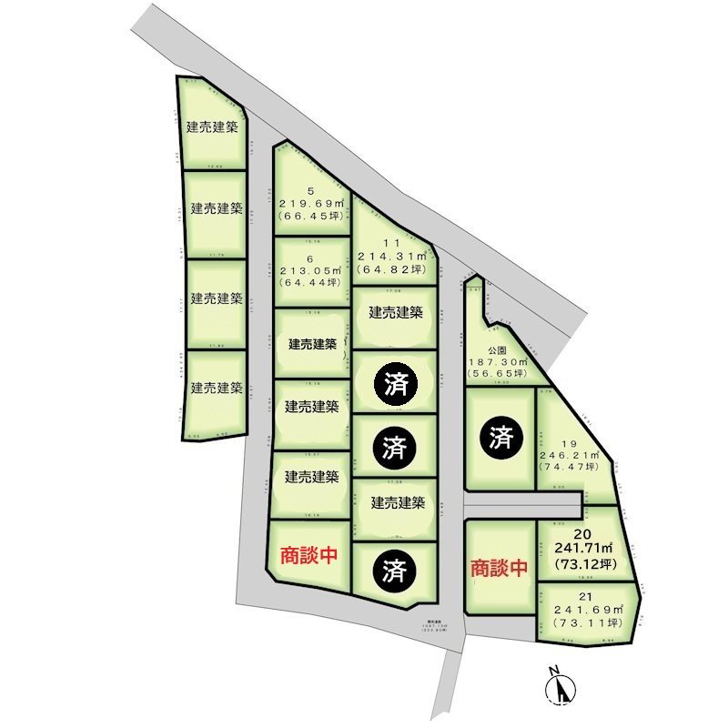 ユニヴァース龍地Ⅲ　区画６ 間取図・土地図
