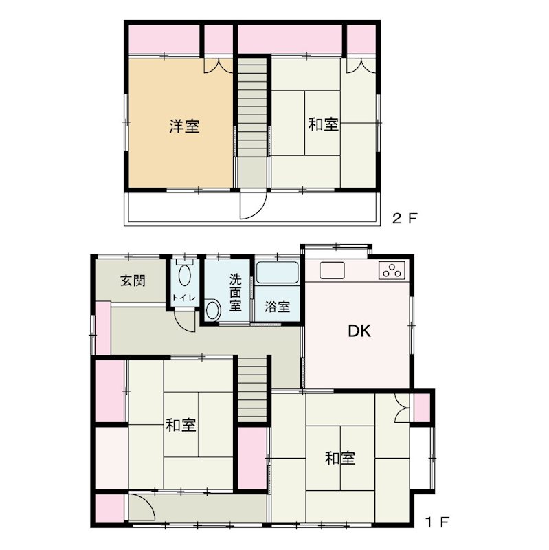 山梨県甲府市飯田３丁目 間取図・土地図