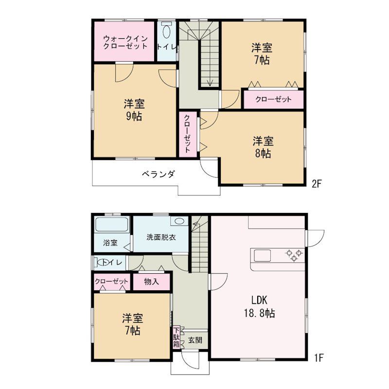 南アルプス市鏡中條　中古 間取図・土地図