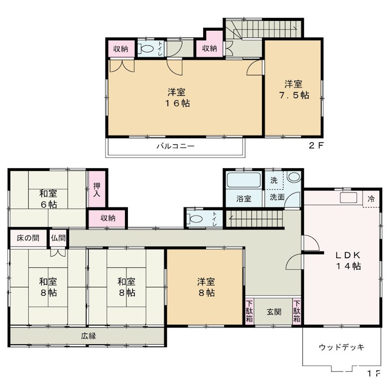 昭和町押越　中古 間取図・土地図