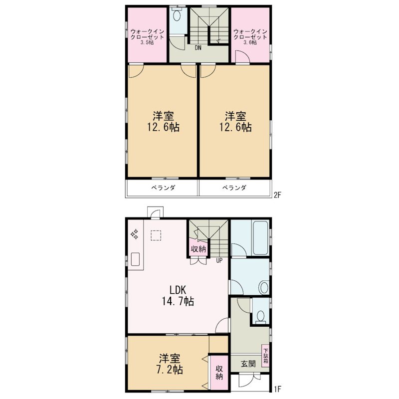 甲府市国母２丁目　中古 間取図・土地図