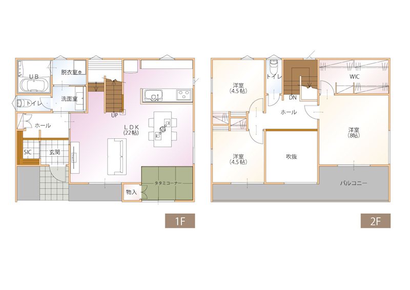 南アルプス市藤田区画③新築住宅「シンプる。」   間取図・土地図
