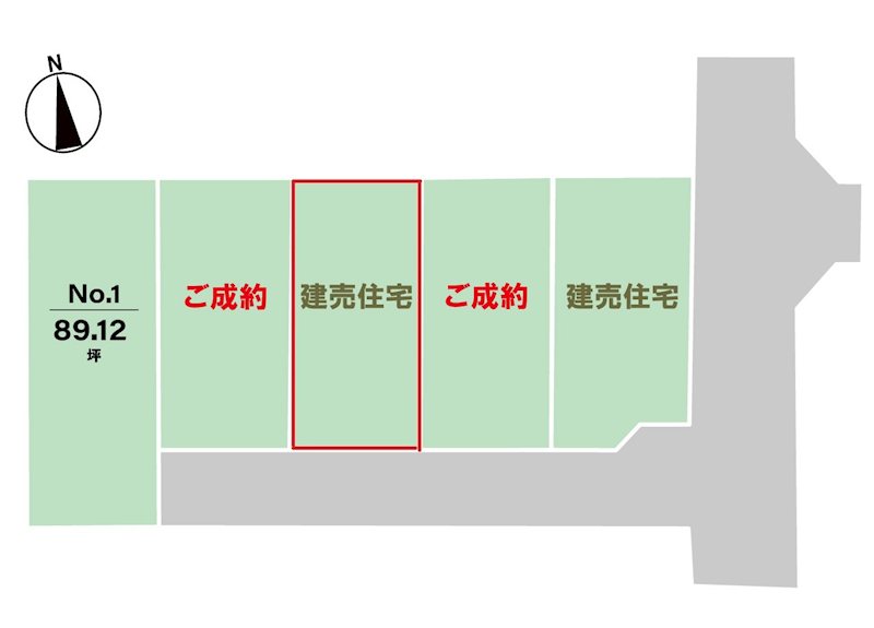 南アルプス市藤田区画③新築住宅「シンプる。」   全体区画図