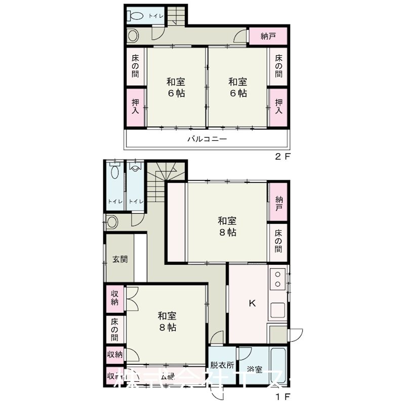 甲府市宝1丁目　中古 間取図・土地図