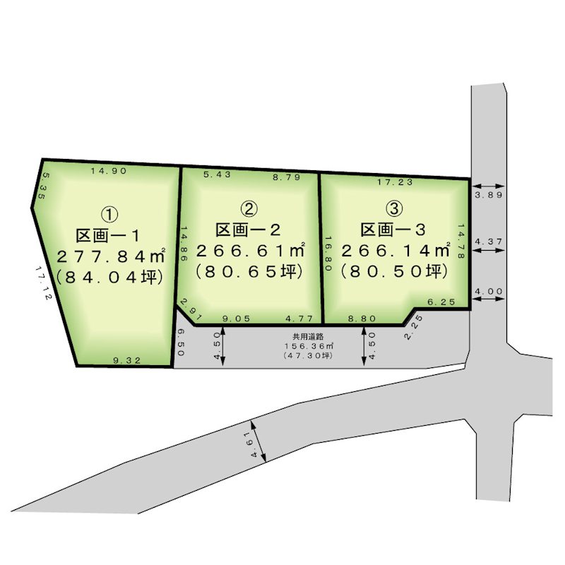 山梨県南アルプス市寺部 間取図・土地図