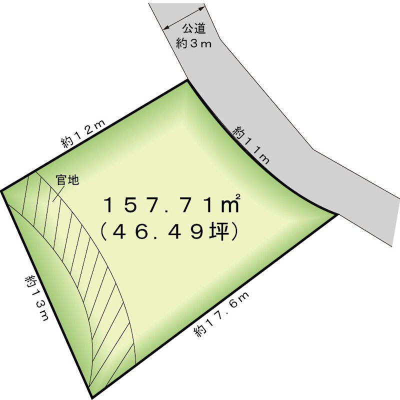 山梨県甲府市千塚４丁目 間取図・土地図