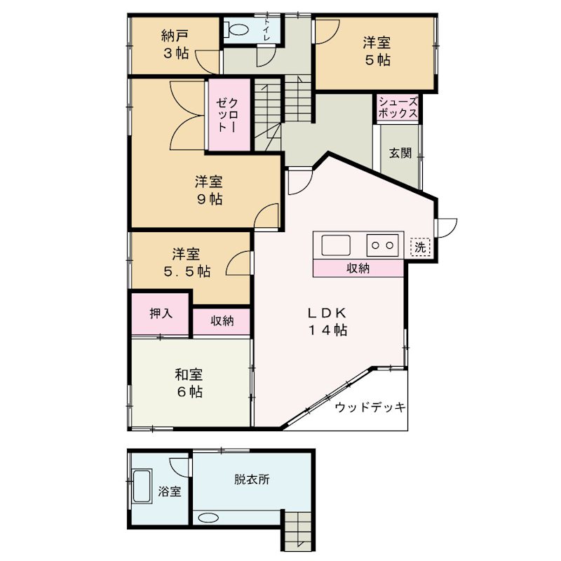 甲府市山宮町　中古 間取図・土地図