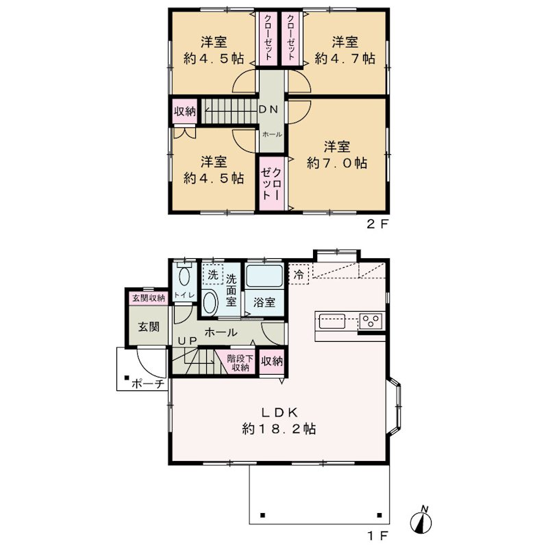 中央市西花輪　中古 間取図・土地図