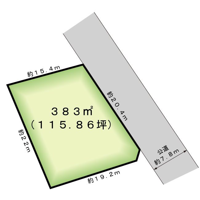 南アルプス市桃園　土地 間取図・土地図