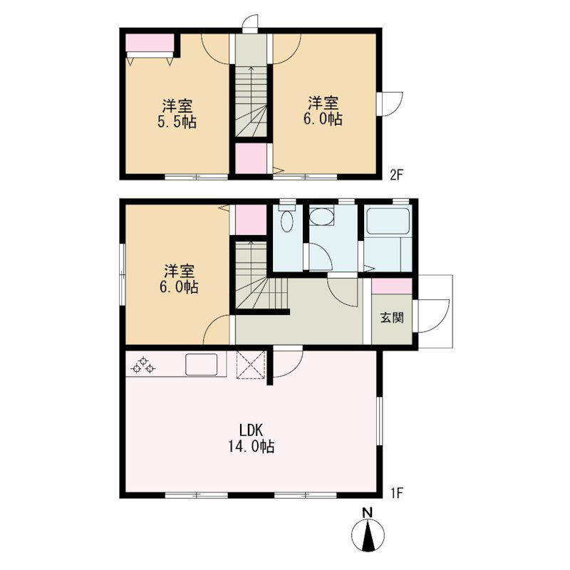 甲斐市下今井　中古 間取図・土地図