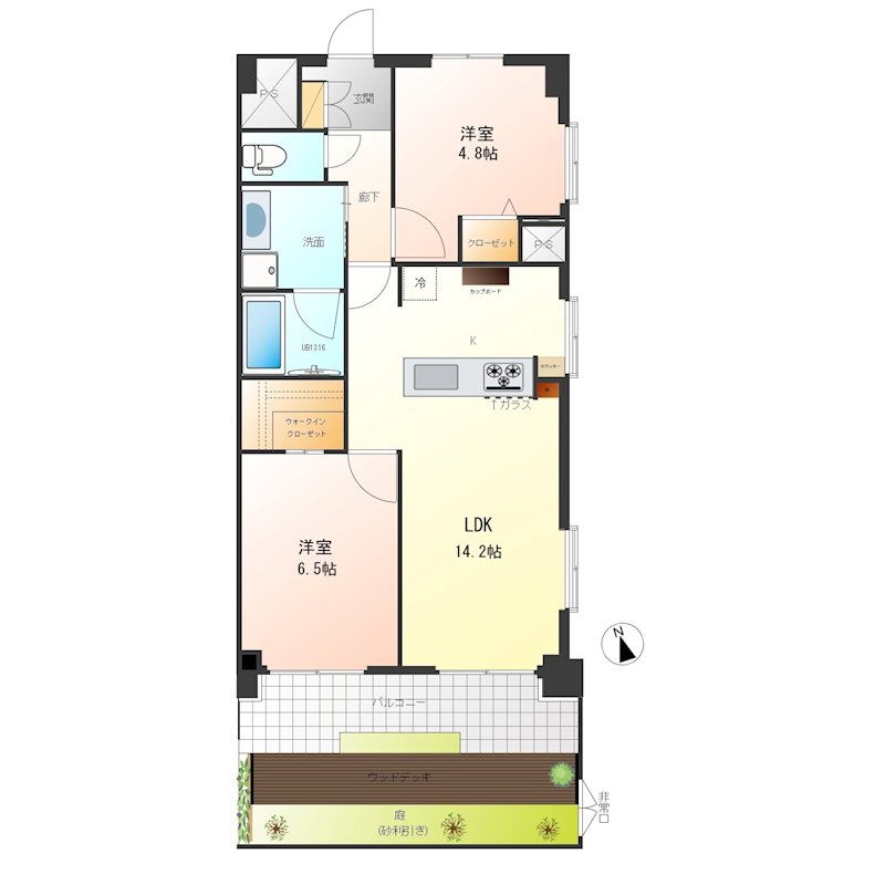 田園キャッスル府中 間取図・土地図