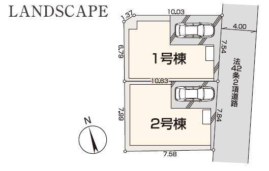 府中市天神町第3　リーブルガーデン　全2棟　2号棟 区画図