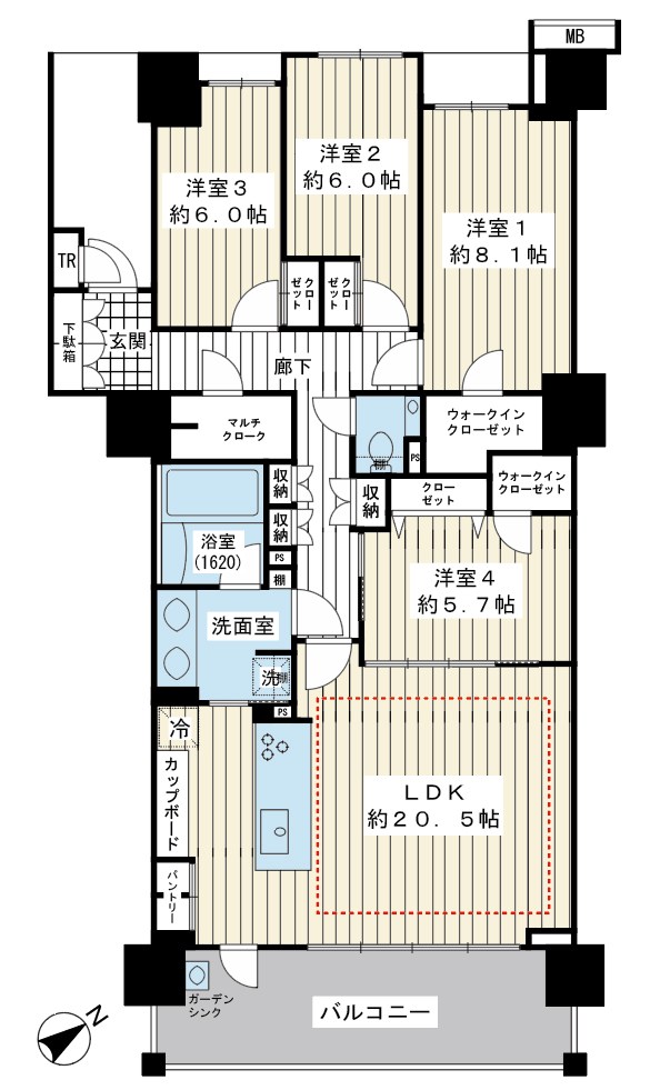 シーガーデン新浦安C棟 間取図・土地図