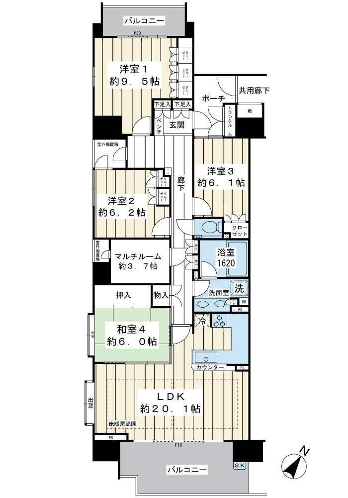 セレナヴィータ新浦安E棟 間取図・土地図