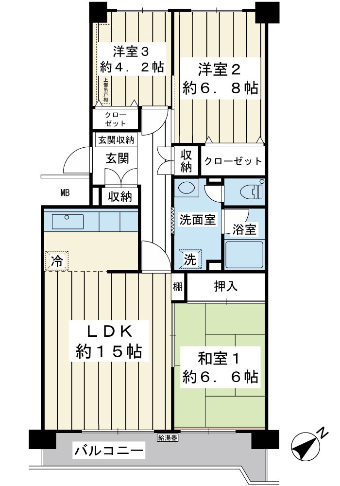 富岡エステート2号棟 間取図・土地図