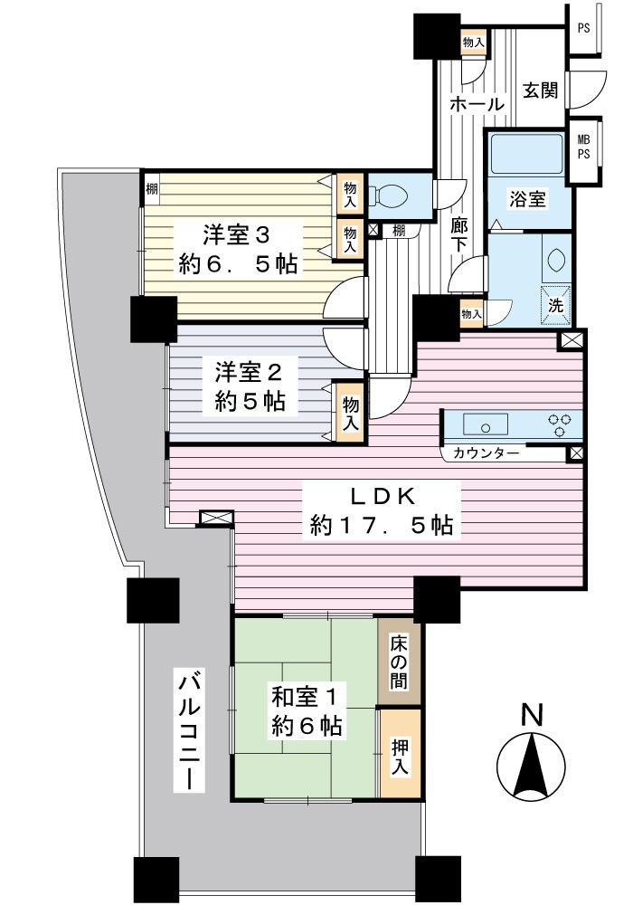 夢海の街1号棟 間取図・土地図