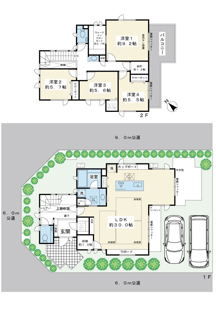 浦安市日の出6丁目戸建 間取図・土地図