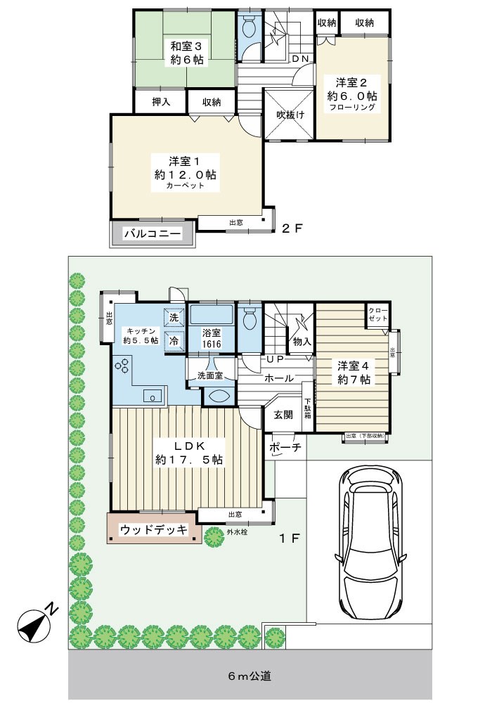 浦安市舞浜2丁目戸建 間取図・土地図