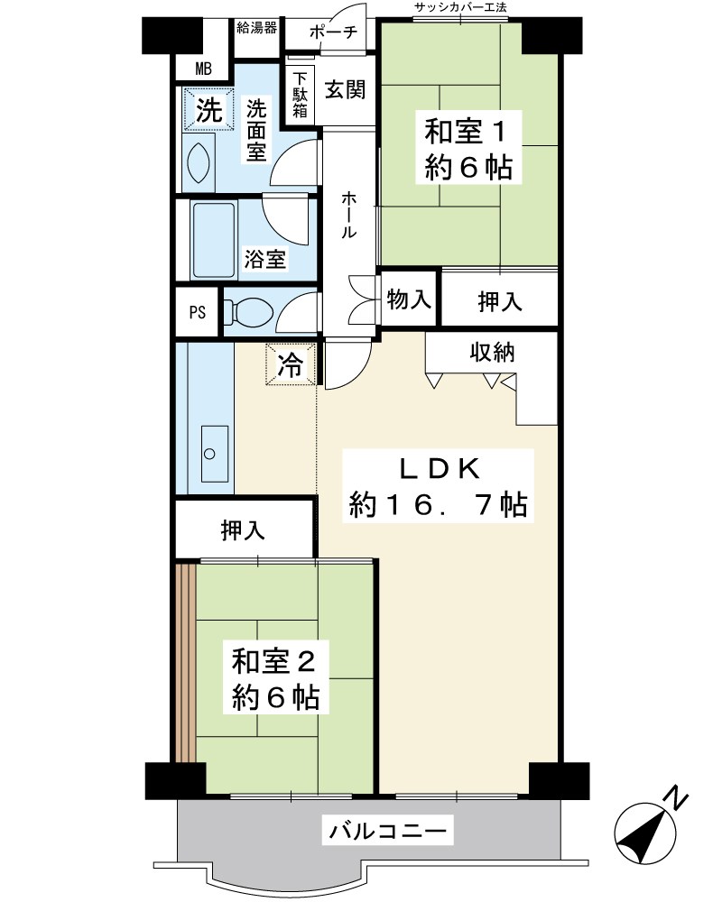 サンコーポ浦安C棟 間取図・土地図