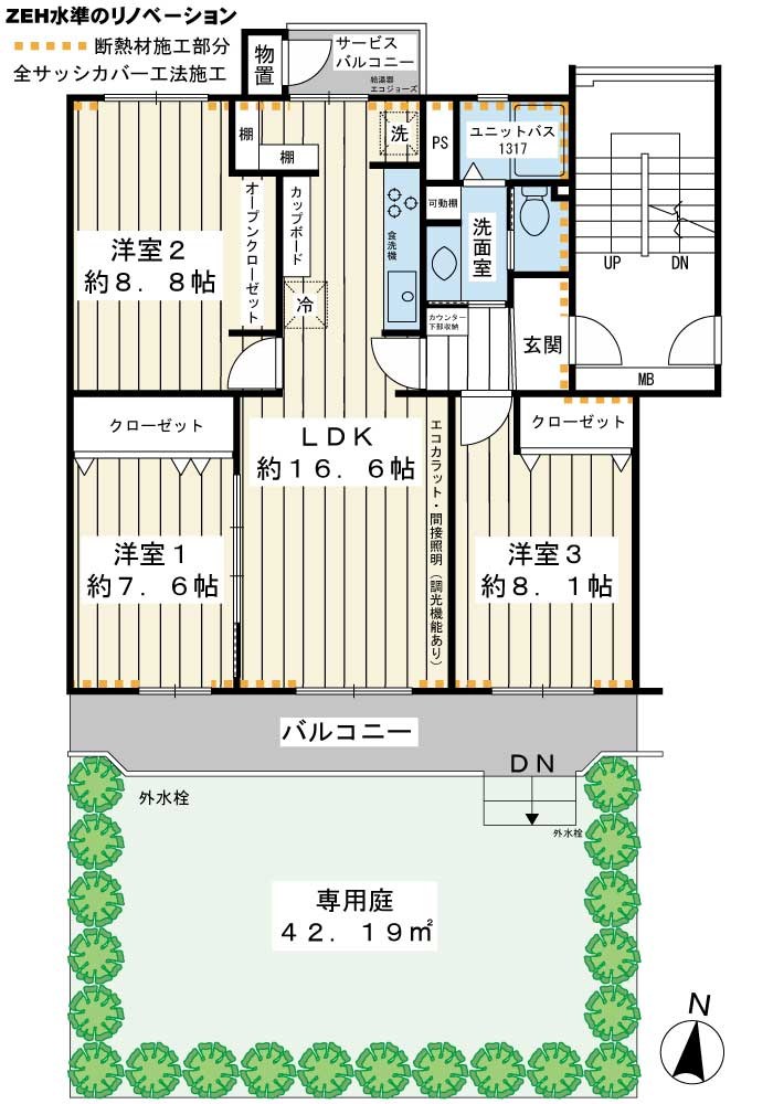 京成サンコーポ浦安2号棟 間取図・土地図