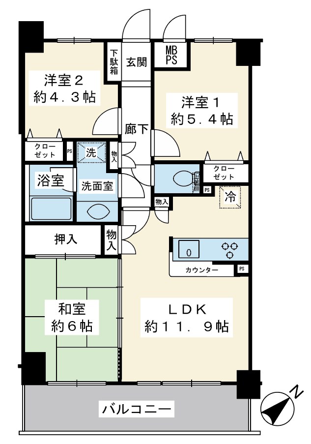 コスモ浦安 間取図・土地図
