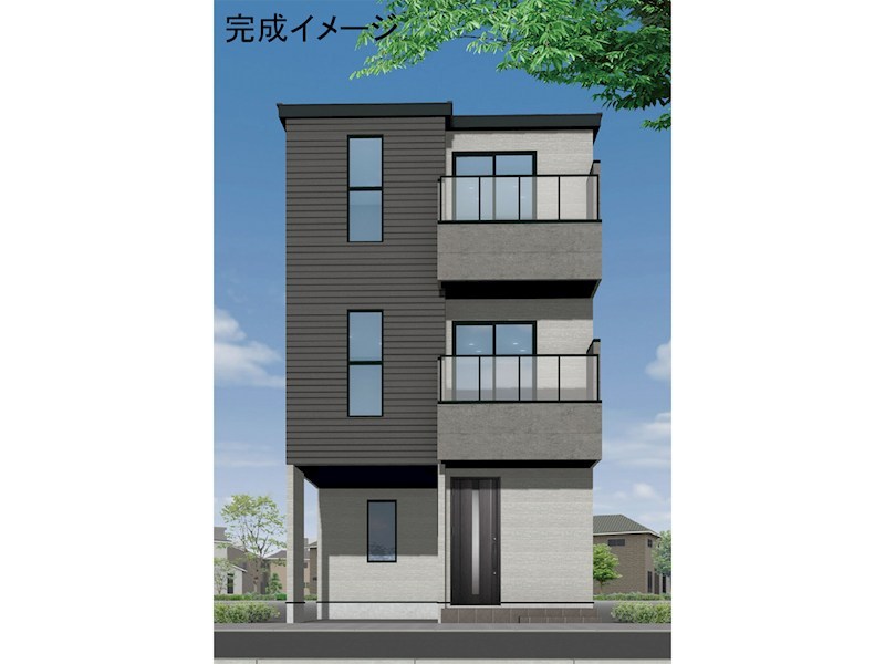 浦安市北栄3丁目新築戸建1号棟 完成予想図（外観）