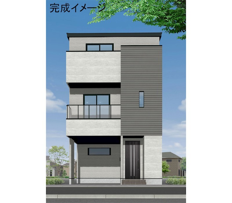 浦安市北栄3丁目新築戸建2号棟 完成予想図（外観）