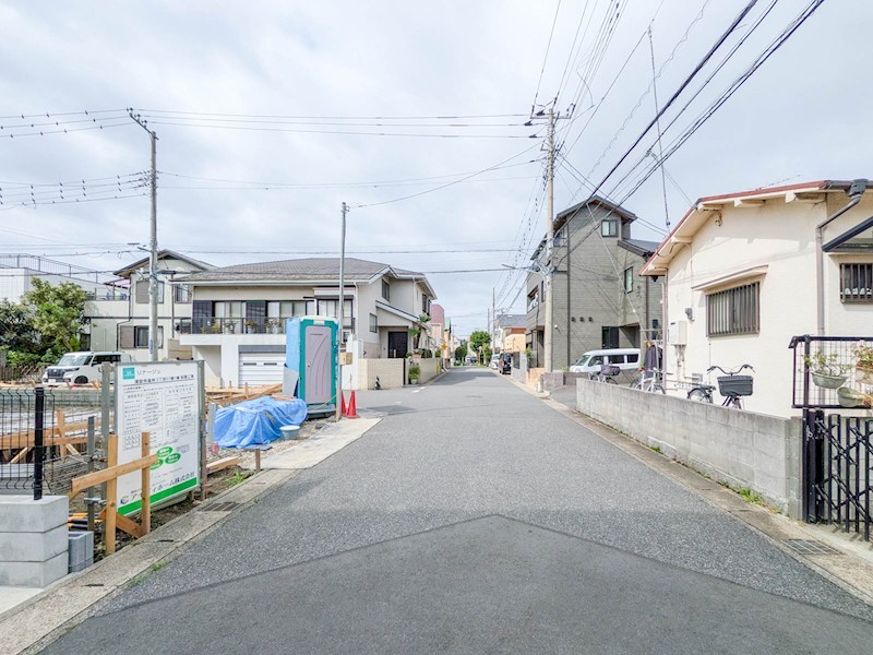 浦安市高洲3丁目新築戸建 現地写真（前面道路含む現地写真）