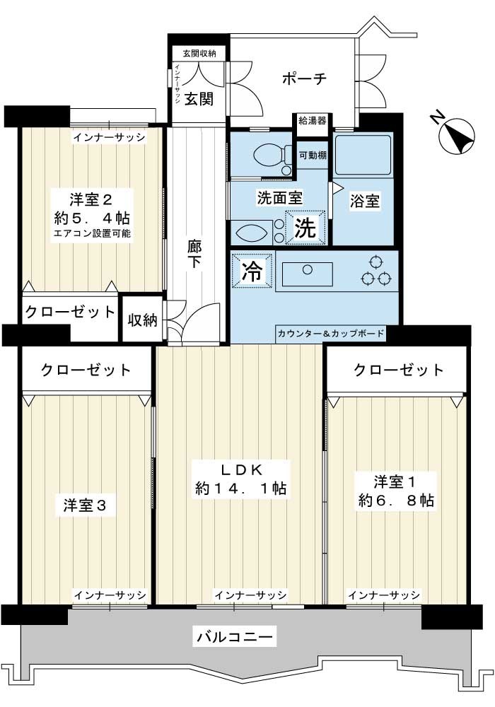 美浜東エステート2号棟 間取図・土地図