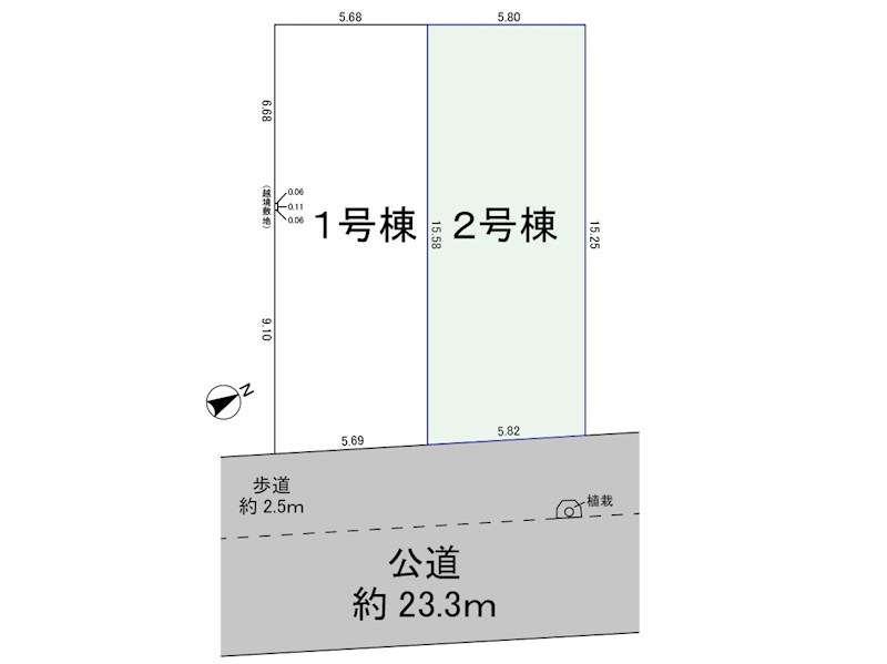 浦安市富士見4丁目新築戸建2号棟 区画図