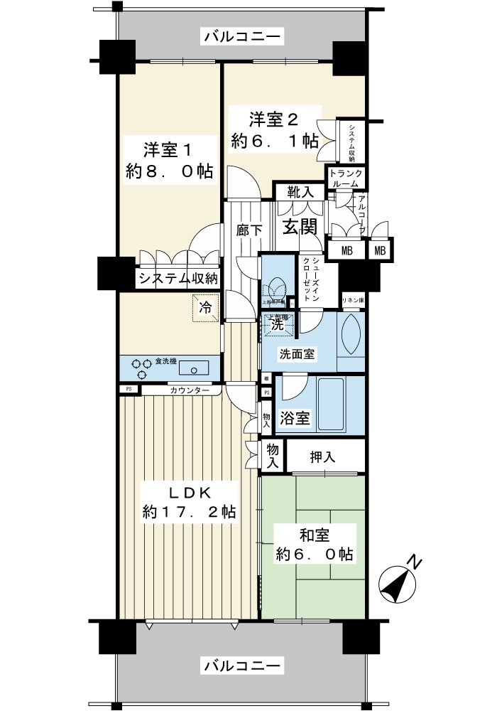 アイ・プレイス稲毛3棟 間取図・土地図