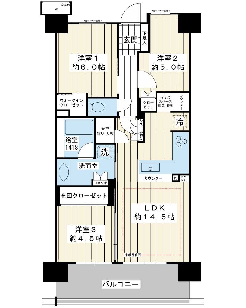 エアーズガーデン新浦安パークレジデンス 間取図・土地図