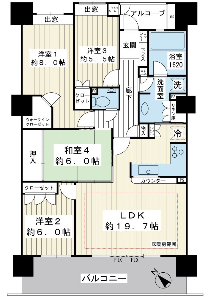 レジアスフォート新浦安B棟 間取図・土地図