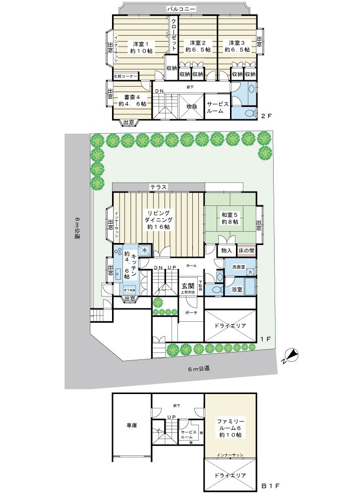 市川市南行徳4丁目戸建 間取図・土地図