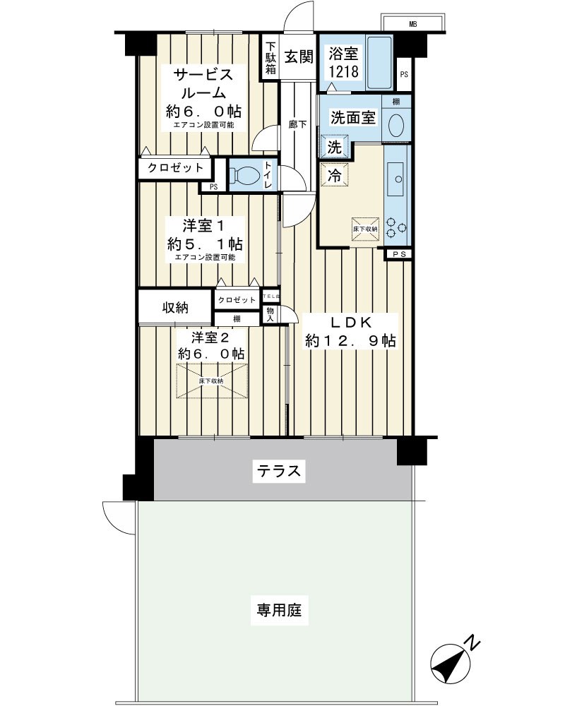 エヴァーグリーン浦安 間取図・土地図