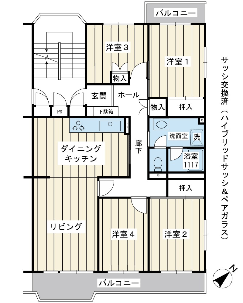 入船北エステート 間取図・土地図