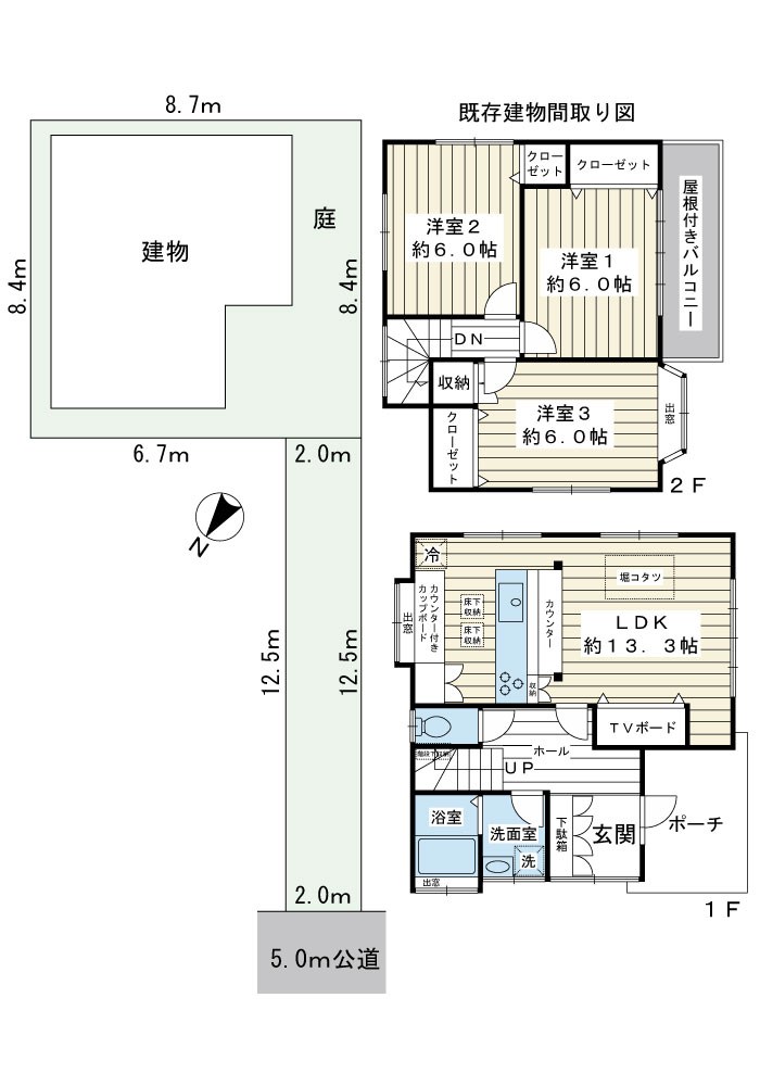 浦安市海楽1丁目土地 間取図・土地図