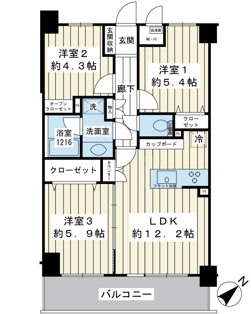コスモ浦安 間取図・土地図