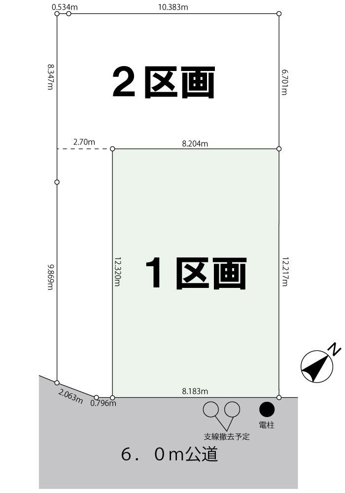 浦安市海楽2丁目土地1区画 間取図・土地図
