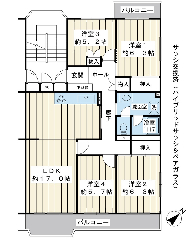 入船北エステート 間取図・土地図