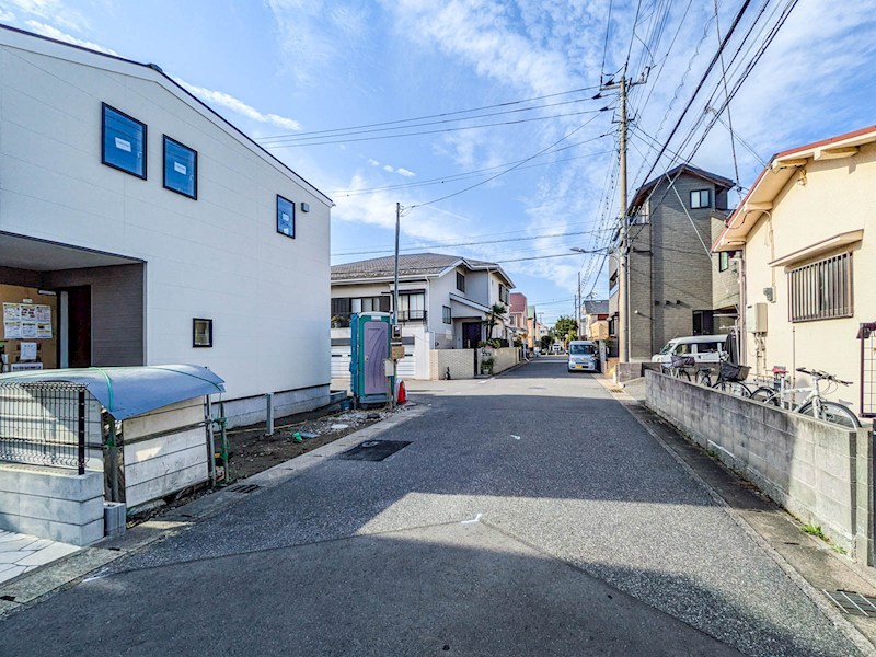 浦安市高洲3丁目新築戸建 現地写真（前面道路含む現地写真）